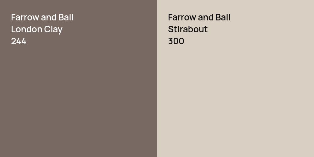 Farrow and Ball London Clay vs. Farrow and Ball Stirabout