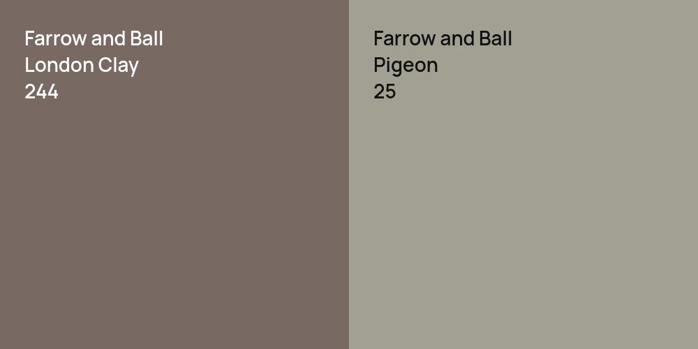 Farrow and Ball London Clay vs. Farrow and Ball Pigeon