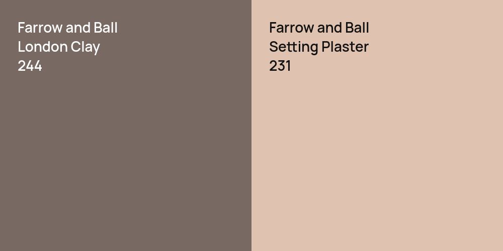 Farrow and Ball London Clay vs. Farrow and Ball Setting Plaster