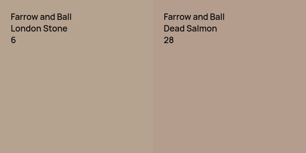 Farrow and Ball London Stone vs. Farrow and Ball Dead Salmon