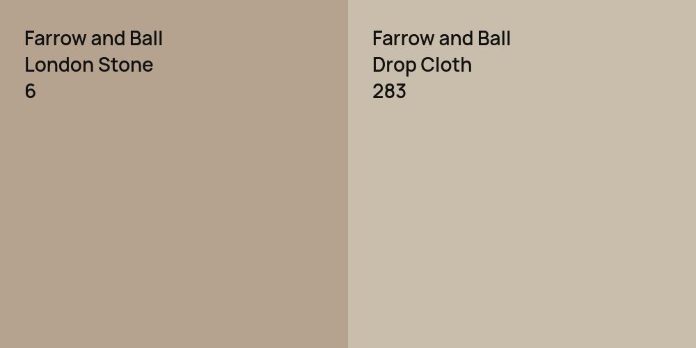 Farrow and Ball London Stone vs. Farrow and Ball Drop Cloth