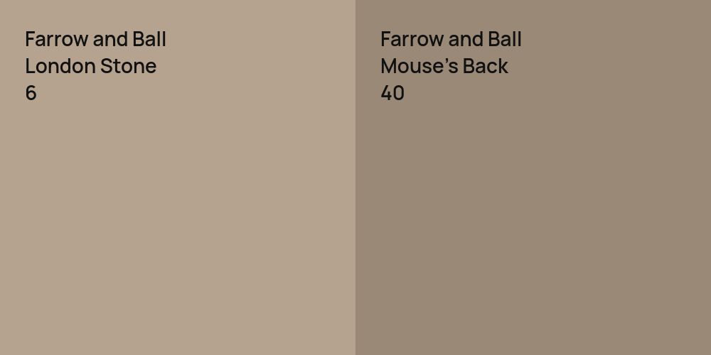 Farrow and Ball London Stone vs. Farrow and Ball Mouse's Back