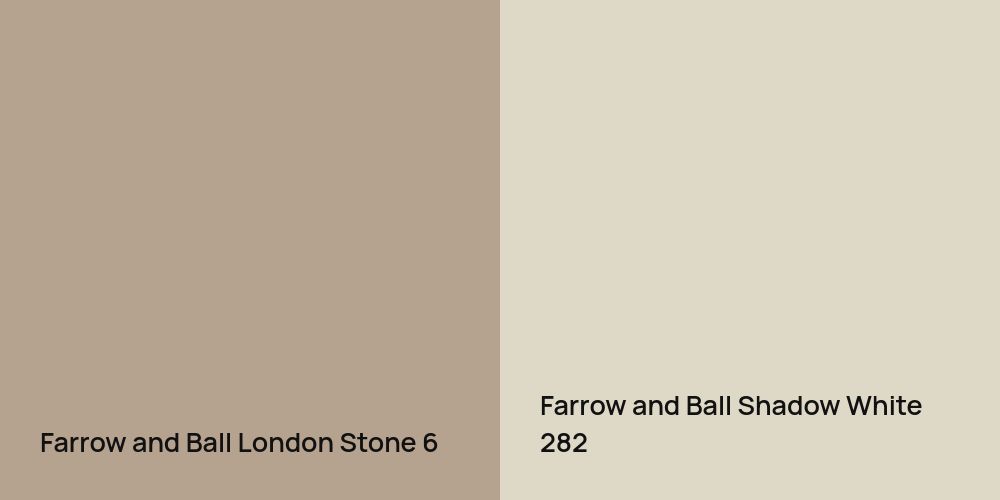 Farrow and Ball London Stone vs. Farrow and Ball Shadow White