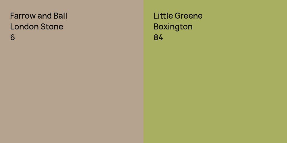 Farrow and Ball London Stone vs. Little Greene Boxington