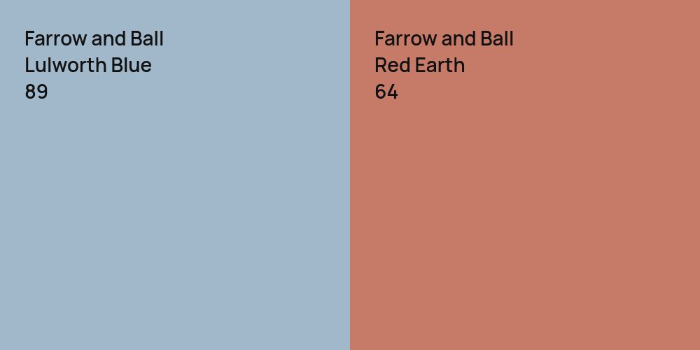 Farrow and Ball Lulworth Blue vs. Farrow and Ball Red Earth