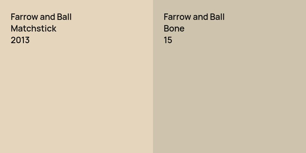 Farrow and Ball Matchstick vs. Farrow and Ball Bone