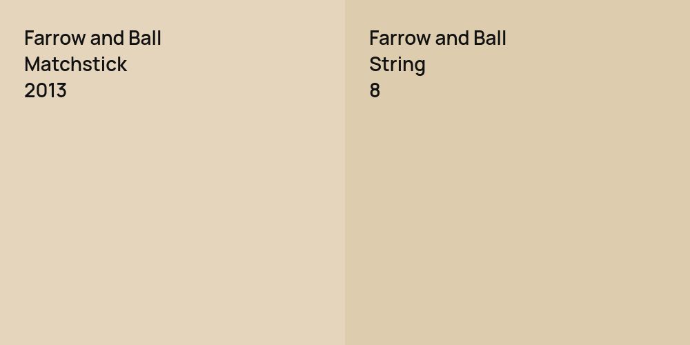 Farrow and Ball Matchstick vs. Farrow and Ball String