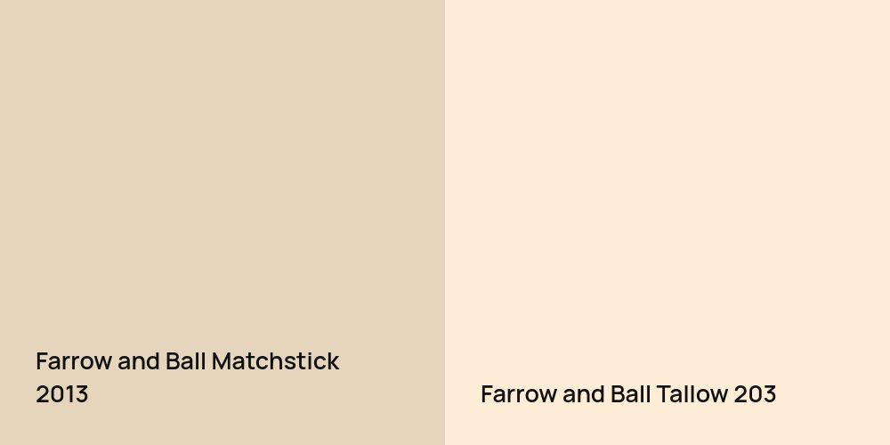 Farrow and Ball Matchstick vs. Farrow and Ball Tallow