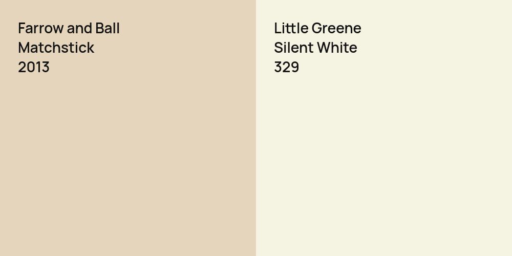 Farrow and Ball Matchstick vs. Little Greene Silent White