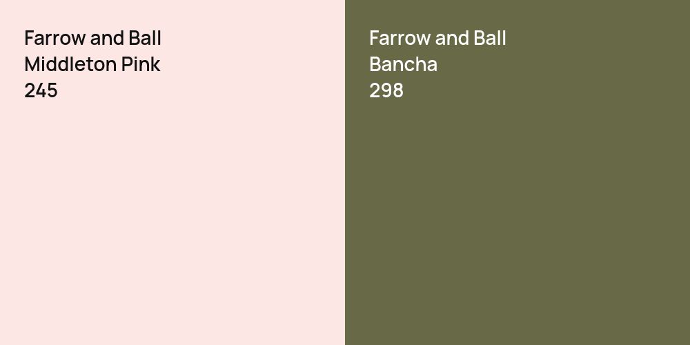 Farrow and Ball Middleton Pink vs. Farrow and Ball Bancha