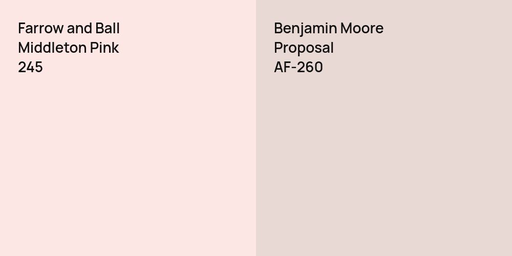 Farrow and Ball Middleton Pink vs. Benjamin Moore Proposal