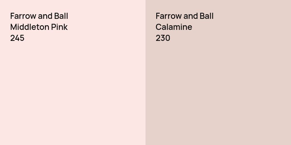 Farrow and Ball Middleton Pink vs. Farrow and Ball Calamine