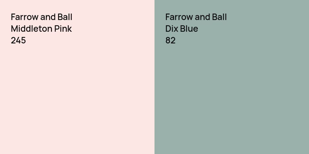 Farrow and Ball Middleton Pink vs. Farrow and Ball Dix Blue