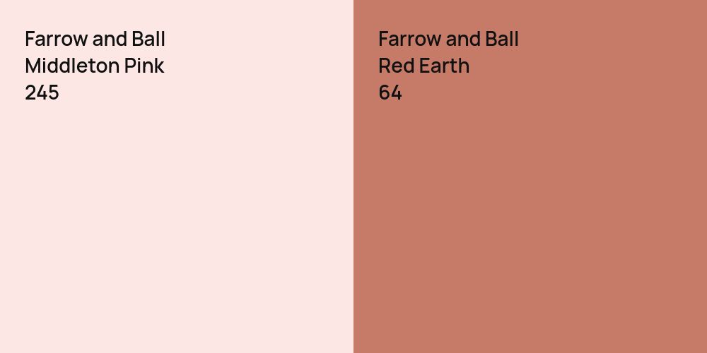 Farrow and Ball Middleton Pink vs. Farrow and Ball Red Earth