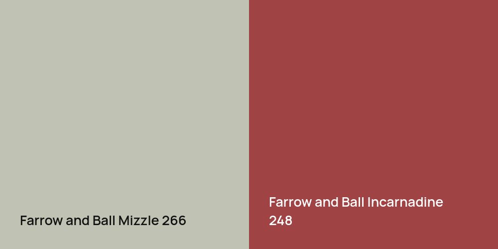 Farrow and Ball Mizzle vs. Farrow and Ball Incarnadine