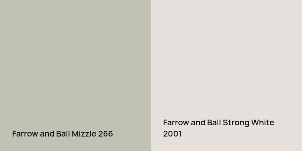 Farrow and Ball Mizzle vs. Farrow and Ball Strong White