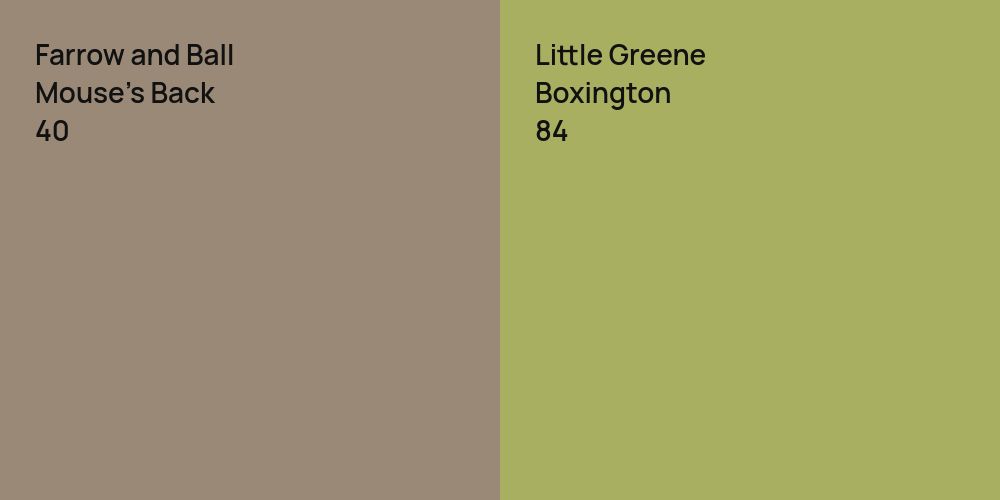 Farrow and Ball Mouse's Back vs. Little Greene Boxington