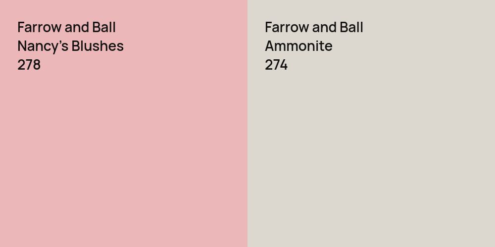 Farrow and Ball Nancy's Blushes vs. Farrow and Ball Ammonite