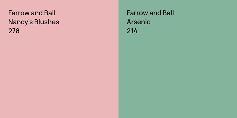 Farrow and Ball Nancy's Blushes vs. Farrow and Ball Arsenic