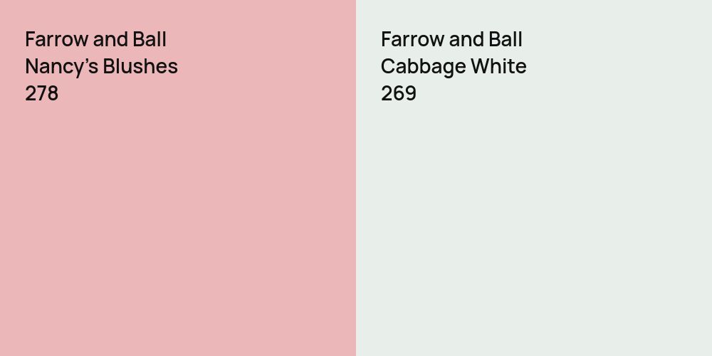 Farrow and Ball Nancy's Blushes vs. Farrow and Ball Cabbage White