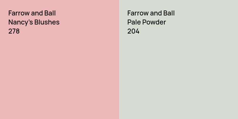 Farrow and Ball Nancy's Blushes vs. Farrow and Ball Pale Powder