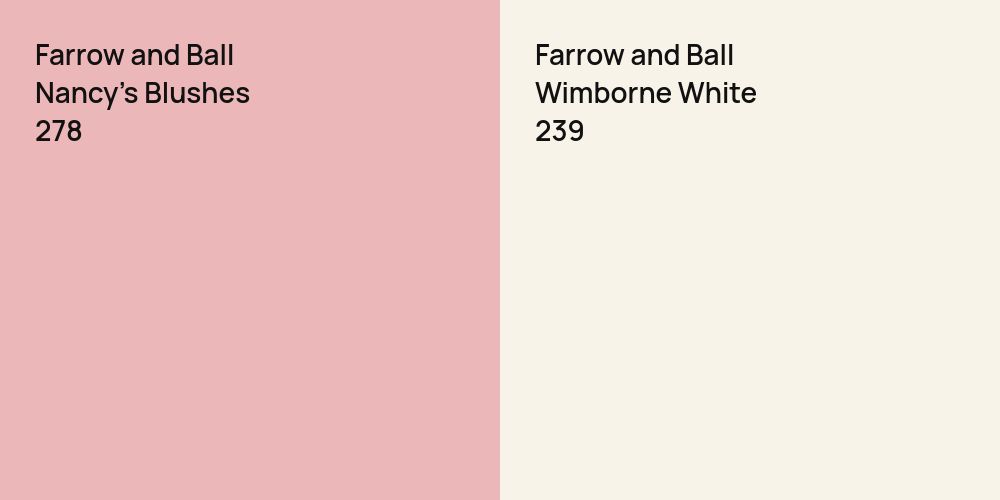 Farrow and Ball Nancy's Blushes vs. Farrow and Ball Wimborne White