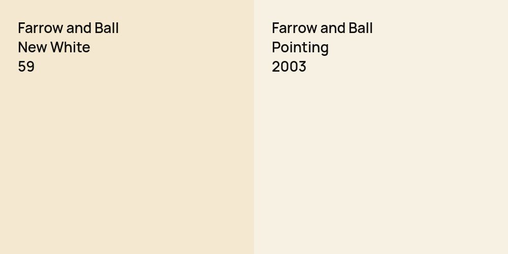 Farrow and Ball New White vs. Farrow and Ball Pointing