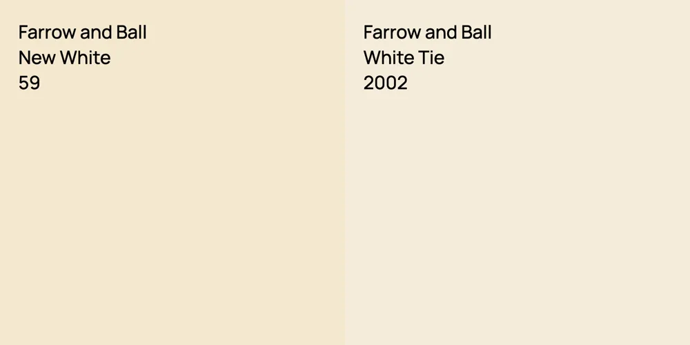 Farrow and Ball New White vs. Farrow and Ball White Tie