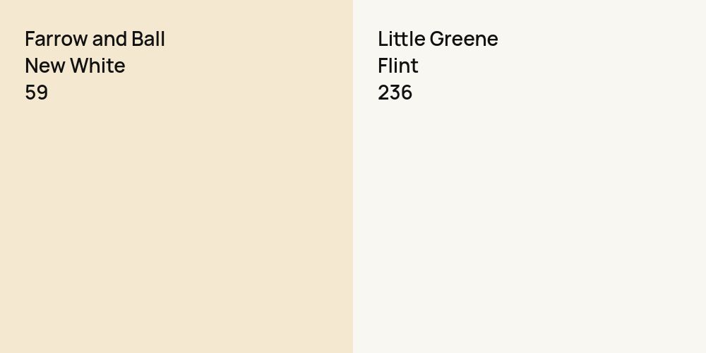 Farrow and Ball New White vs. Little Greene Flint