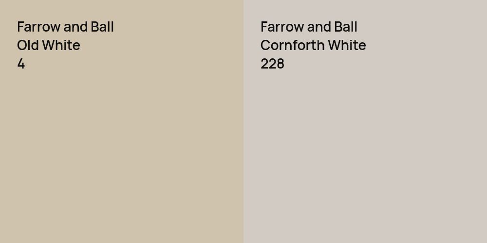 Farrow and Ball Old White vs. Farrow and Ball Cornforth White