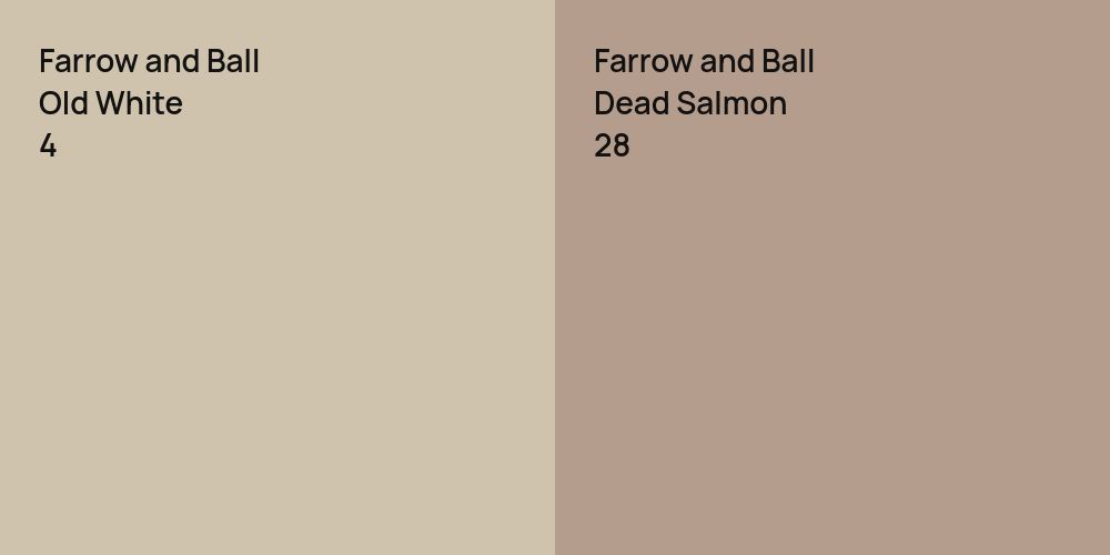 Farrow and Ball Old White vs. Farrow and Ball Dead Salmon