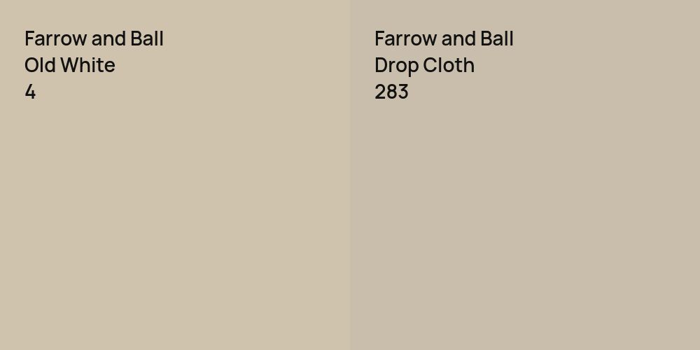 Farrow and Ball Old White vs. Farrow and Ball Drop Cloth