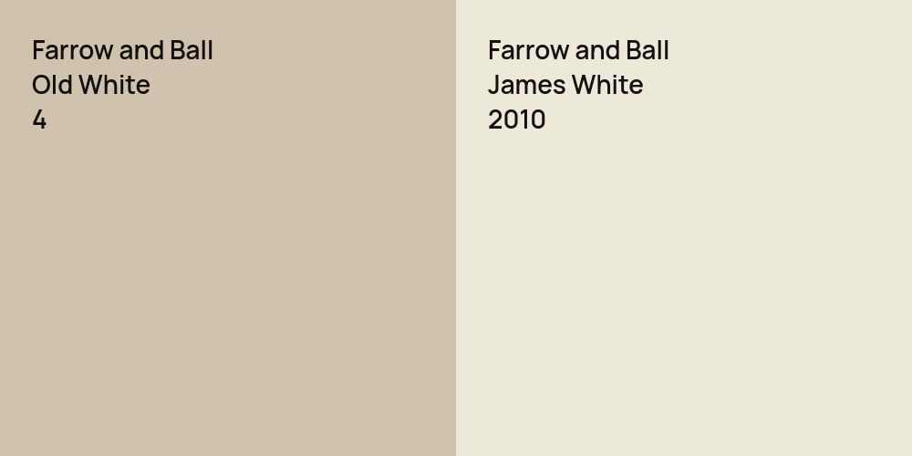 Farrow and Ball Old White vs. Farrow and Ball James White