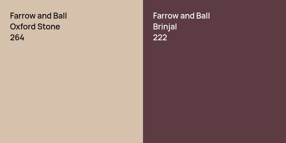 Farrow and Ball Oxford Stone vs. Farrow and Ball Brinjal