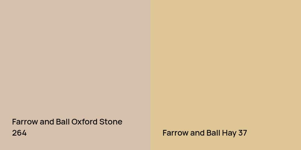 Farrow and Ball Oxford Stone vs. Farrow and Ball Hay