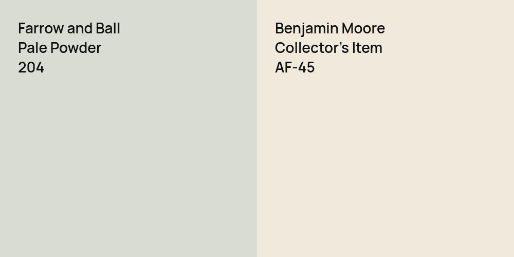 Farrow and Ball Pale Powder vs. Benjamin Moore Collector's Item