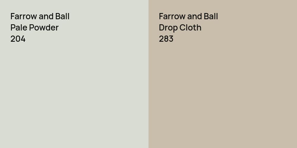 Farrow and Ball Pale Powder vs. Farrow and Ball Drop Cloth