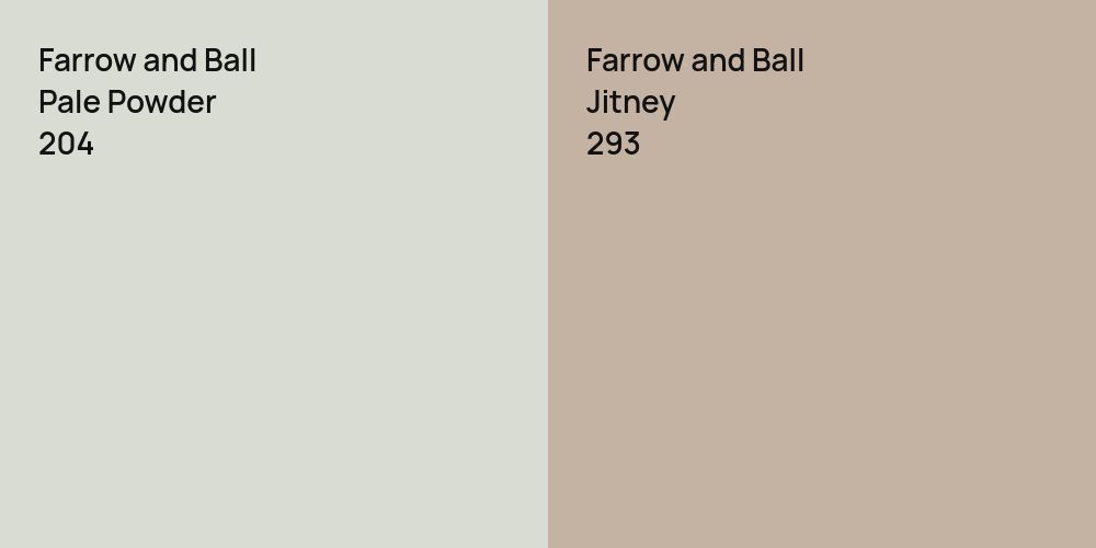 Farrow and Ball Pale Powder vs. Farrow and Ball Jitney