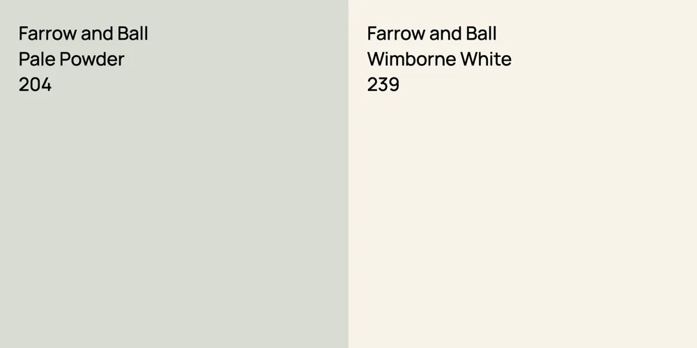 Farrow and Ball Pale Powder vs. Farrow and Ball Wimborne White