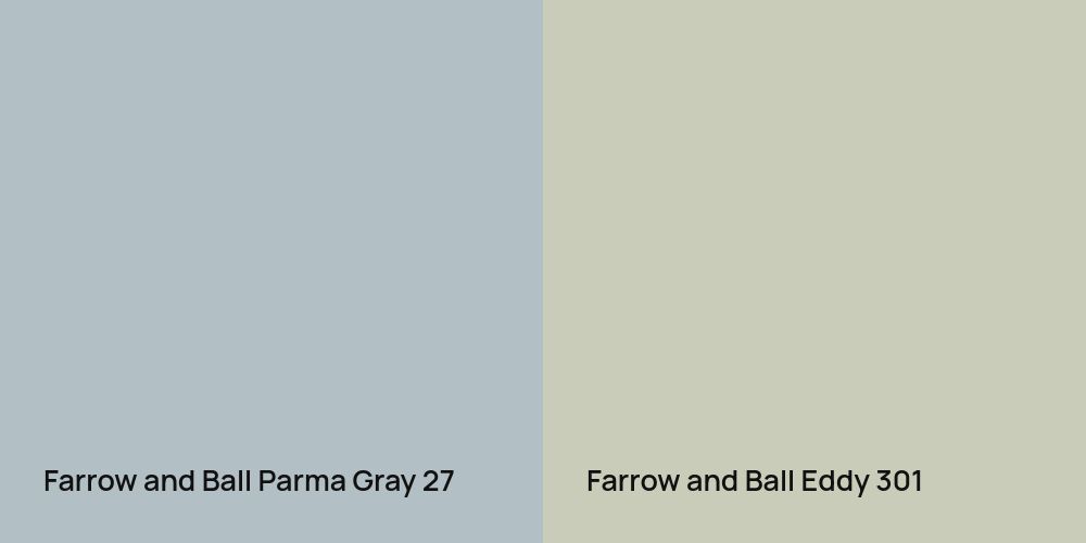 Farrow and Ball Parma Gray vs. Farrow and Ball Eddy