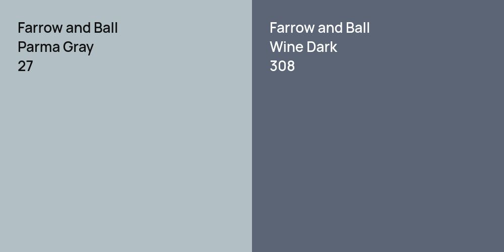 Farrow and Ball Parma Gray vs. Farrow and Ball Wine Dark