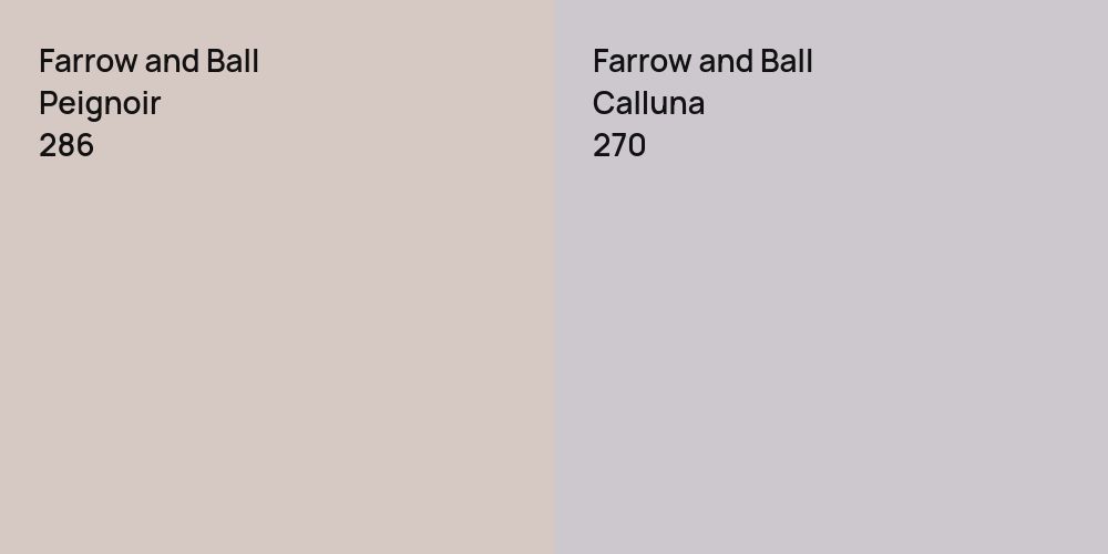 Farrow and Ball Peignoir vs. Farrow and Ball Calluna