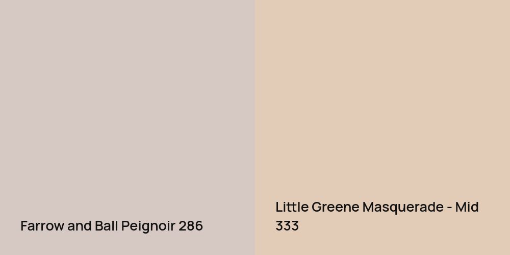 Farrow and Ball Peignoir vs. Little Greene Masquerade - Mid