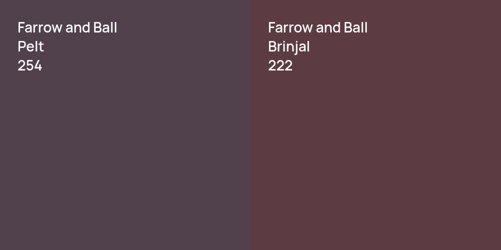 Farrow and Ball Pelt vs. Farrow and Ball Brinjal