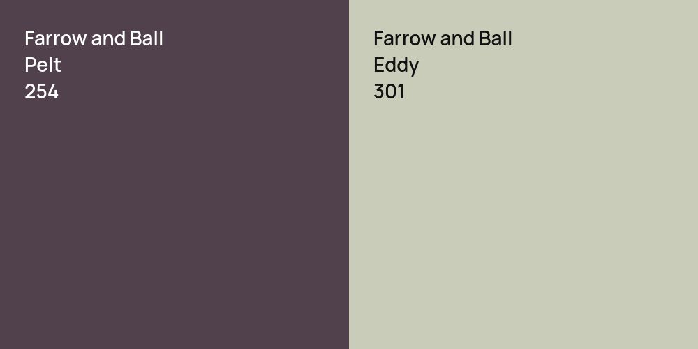 Farrow and Ball Pelt vs. Farrow and Ball Eddy