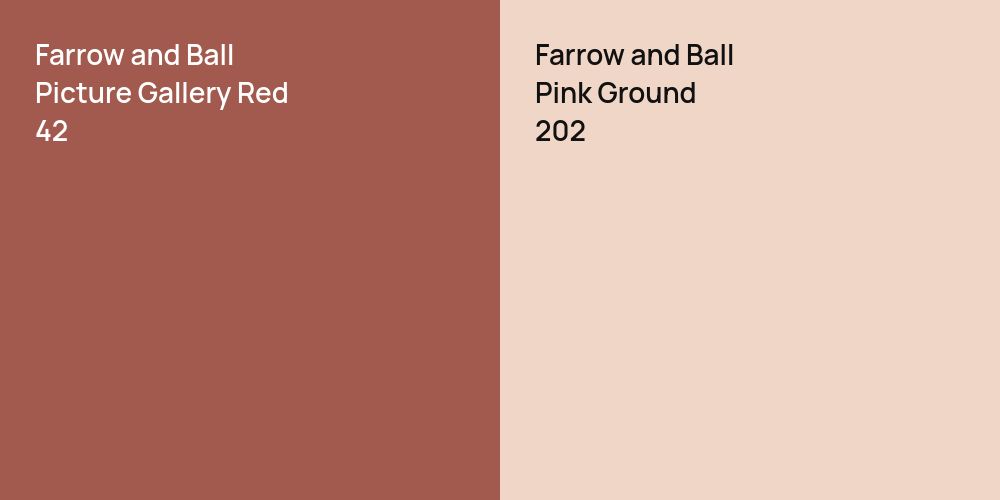 Farrow and Ball Picture Gallery Red vs. Farrow and Ball Pink Ground