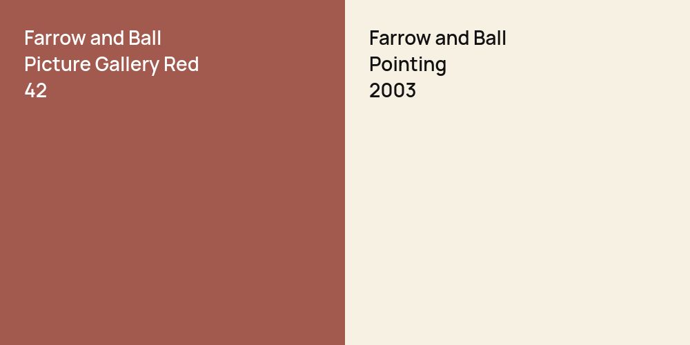 Farrow and Ball Picture Gallery Red vs. Farrow and Ball Pointing