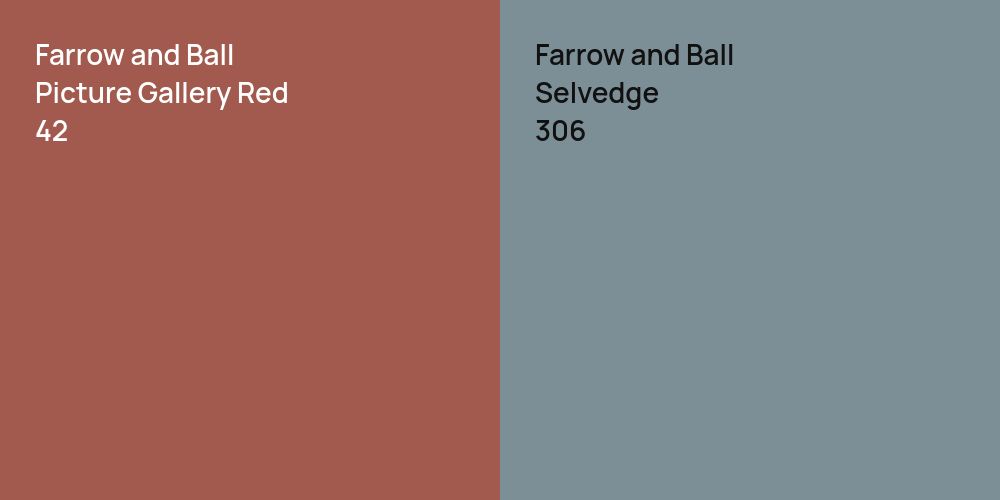 Farrow and Ball Picture Gallery Red vs. Farrow and Ball Selvedge