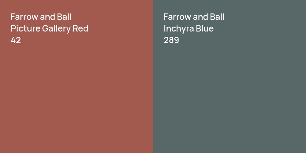 Farrow and Ball Picture Gallery Red vs. Farrow and Ball Inchyra Blue