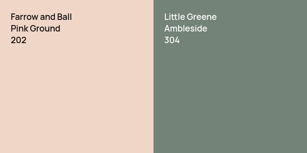 Farrow and Ball Pink Ground vs. Little Greene Ambleside